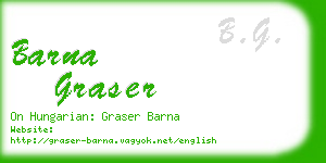 barna graser business card